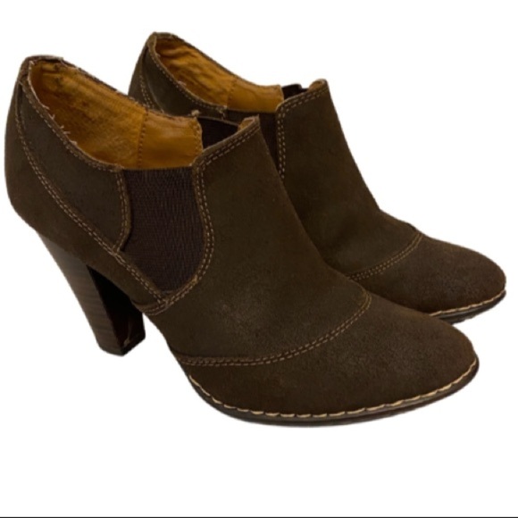 SOFFT Ankle Booties Leather Size 6.5 Brown Heels - Picture 2 of 10